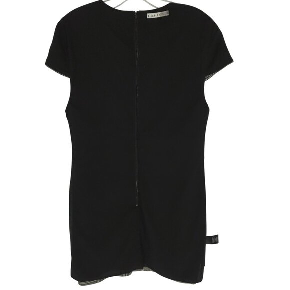 Alice + Olivia Coley Plaid Cap Sleeve Dress Microplaid Houndstooth Sparkle 8 - Picture 11 of 16